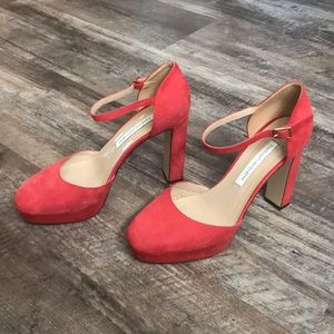 Diane von Furstenberg Pink/Coral 4” Heels Size 7B